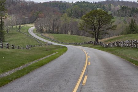 Onderweg hebben we veel van dit soort uitzichten in Virginia